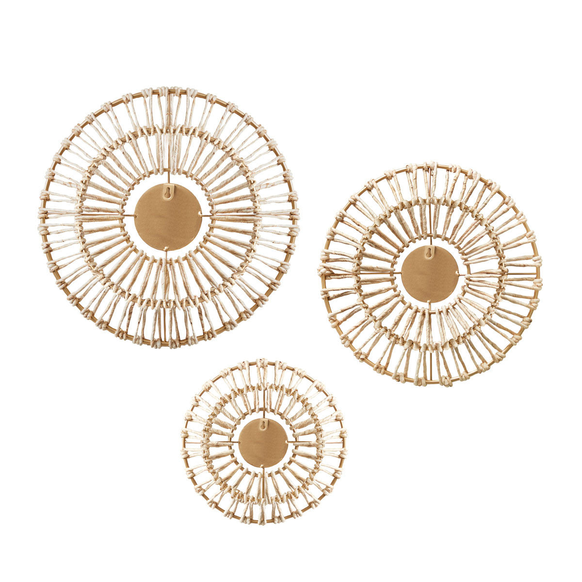 Polynesia Natural Fiber Mirrors - Set of 3