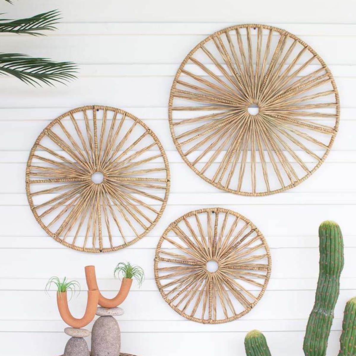 Seagrass Sunrise Wall Art - Set of 3