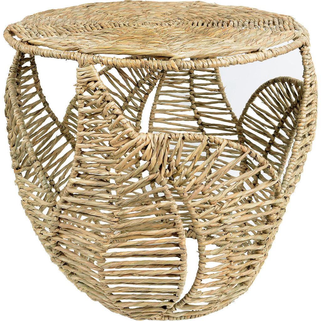 Palm Breeze Seagrass Side Table