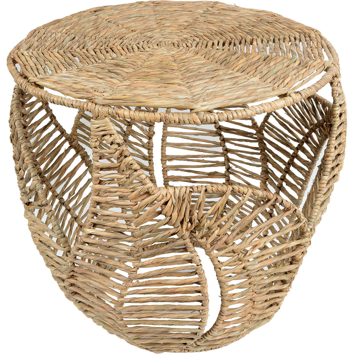 Palm Breeze Seagrass Side Table