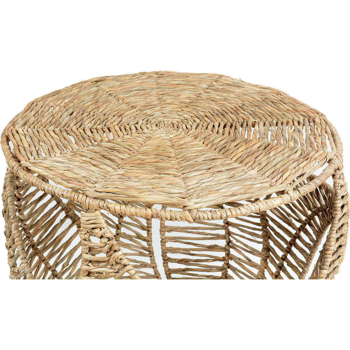 Palm Breeze Seagrass Side Table