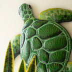 Emerald Sea Turtle Metal Wall Decor