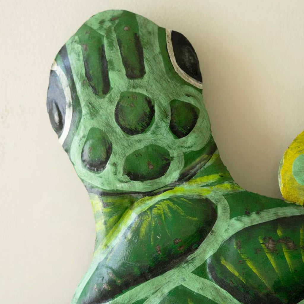Emerald Sea Turtle Metal Wall Decor