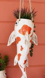 Koi Meets World Hanging Planter