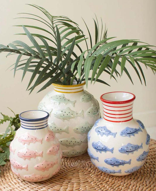 Sea Mates Ceramic Vases - Set of 3