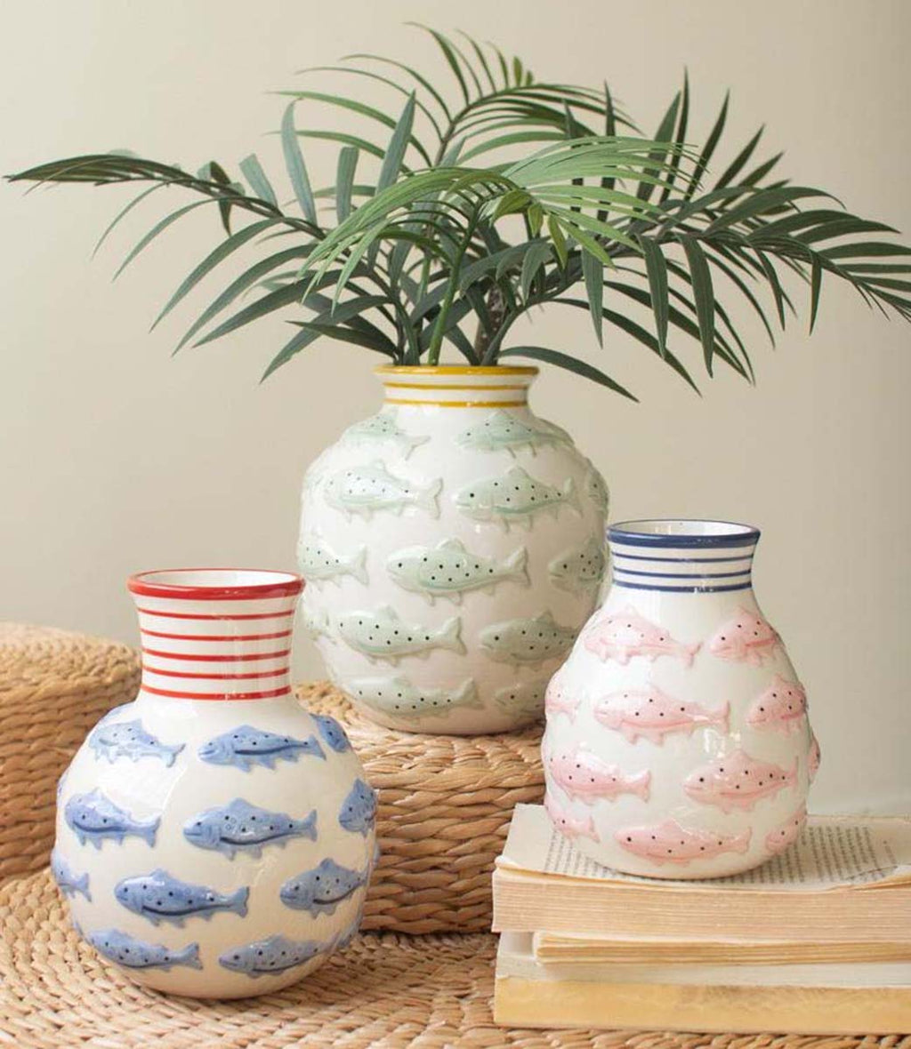 Sea Mates Ceramic Vases - Set of 3