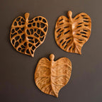 Teak Leaves Wall Decor - Set of 3 - OUT OF STOCK UNTIL 08/12/2026