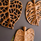 Teak Leaves Wall Decor - Set of 3 - OUT OF STOCK UNTIL 08/12/2026