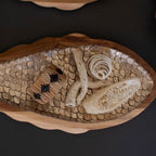 Carved Teak & Capiz Shell Trays - Set of 2 - OUT OF STOCK UNTIL 08/05/2026