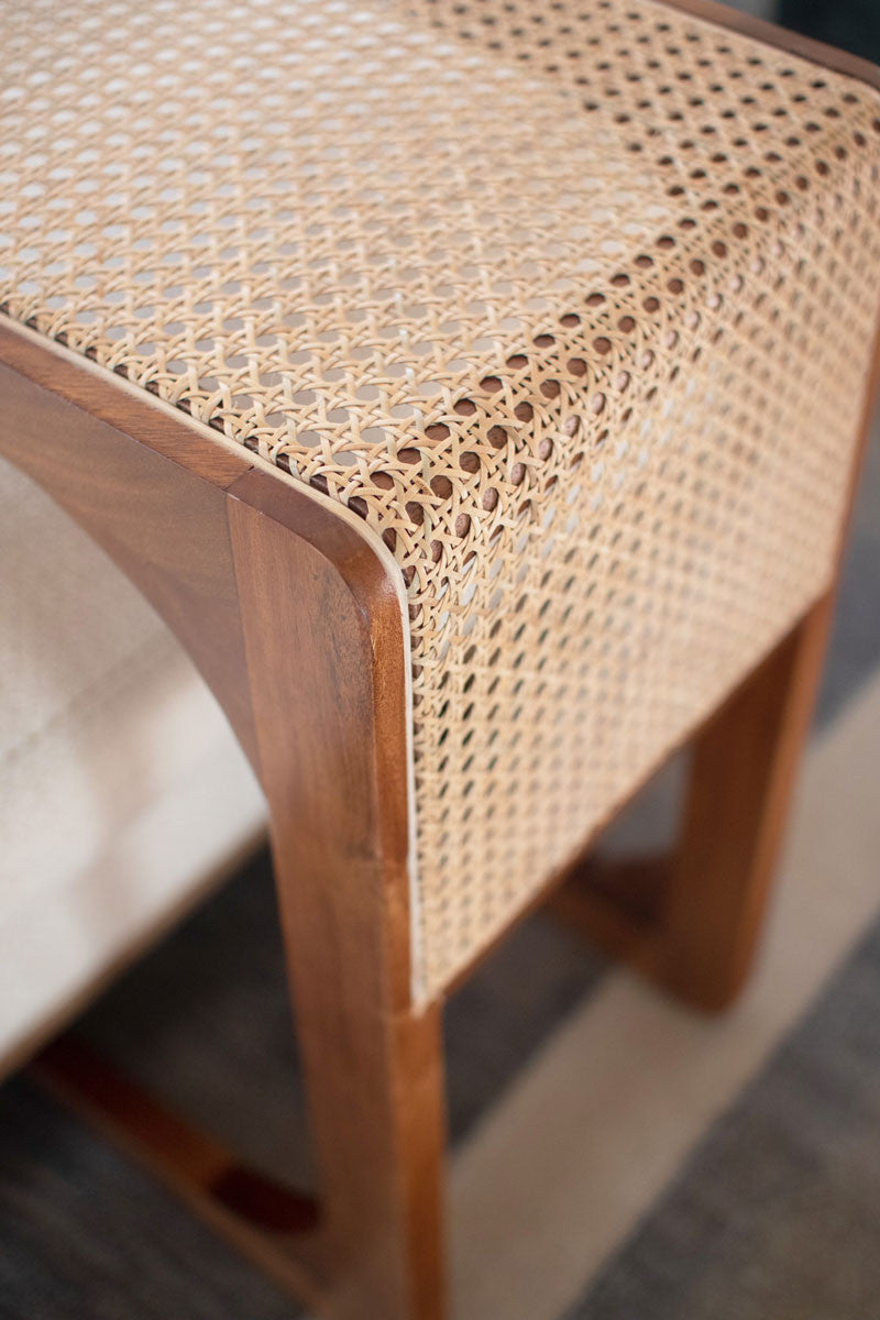 Sea Breeze Woven Cane Side Table