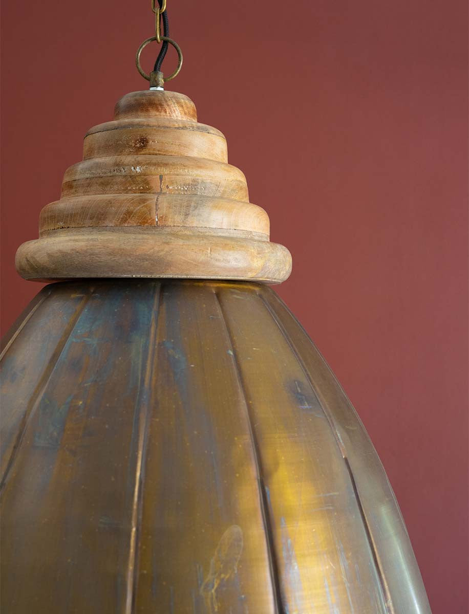 Golden Flower Pendant Light - 20 Inch