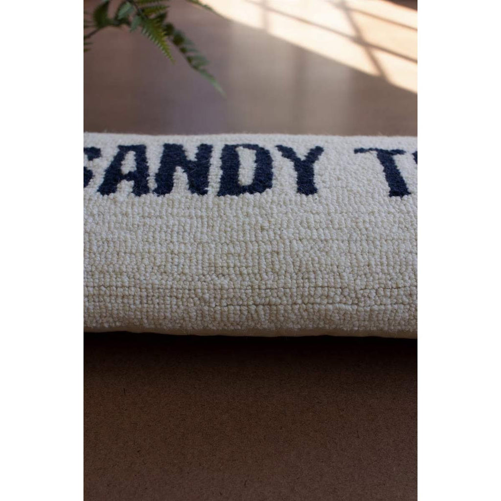 Sandy Toes Hooked Wool Pillow