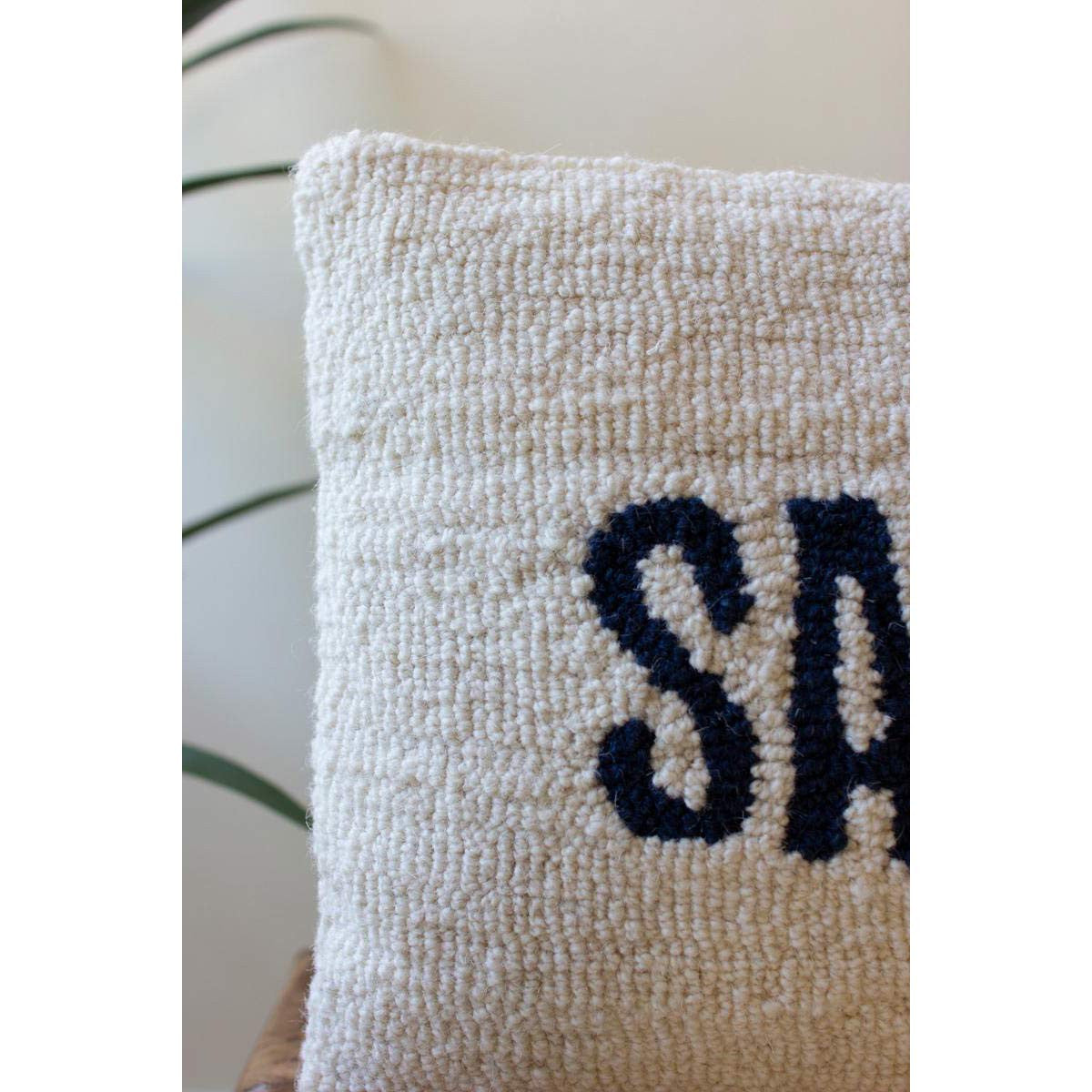Sandy Toes Hooked Wool Pillow