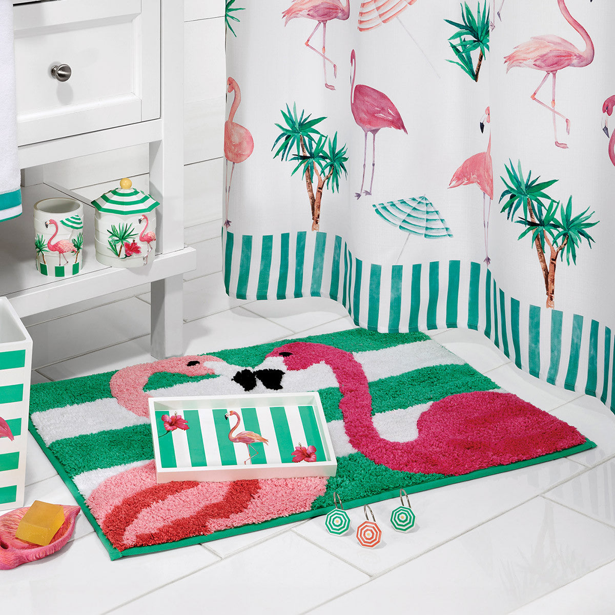 Flamingo Bay Bath Mat