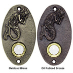 Sleepy Mermaid Oval Doorbell