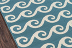 Sea Serenity Blue Indoor/Outdoor Rug - 4 x 6