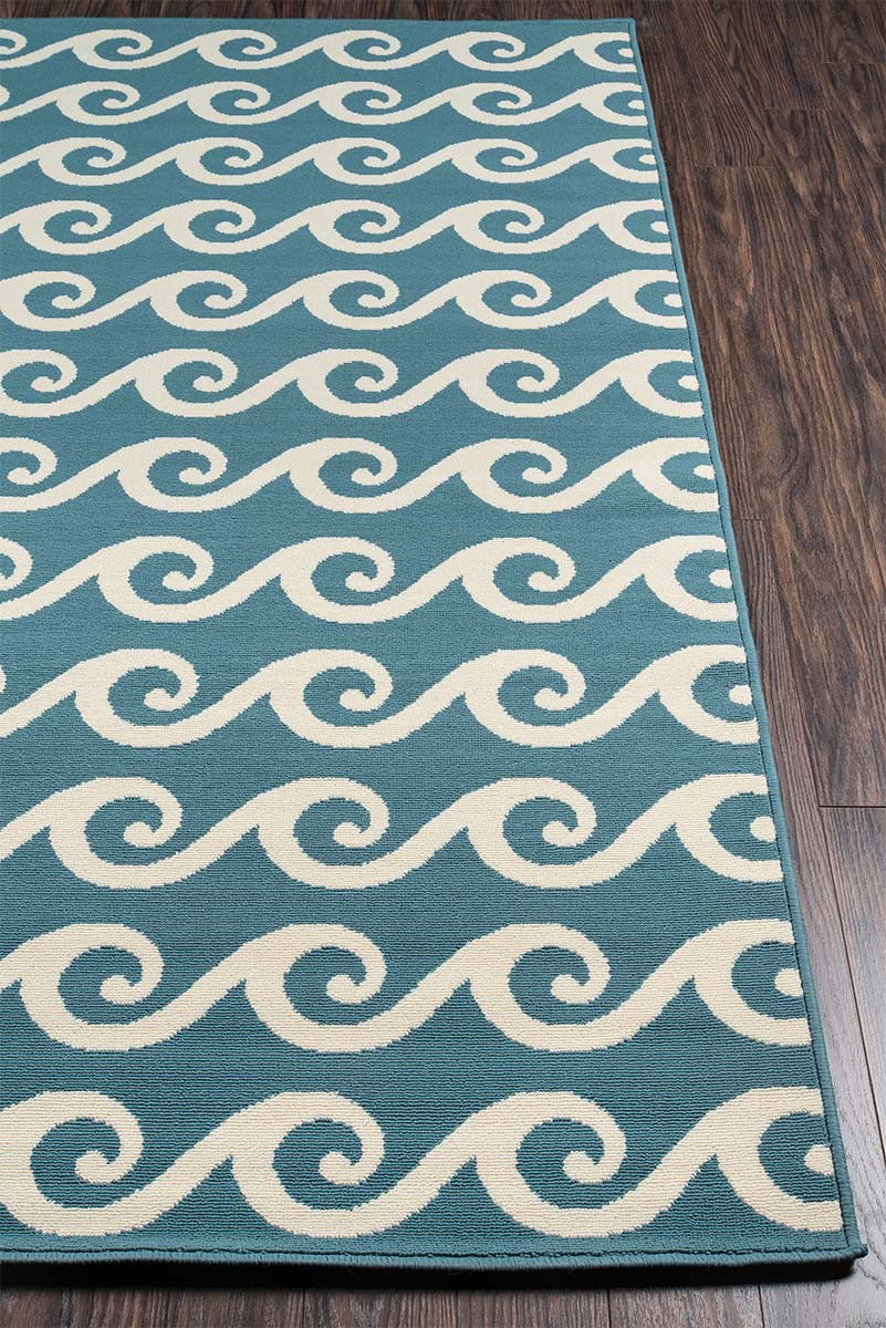 Sea Serenity Blue Indoor/Outdoor Rug - 8 x 11