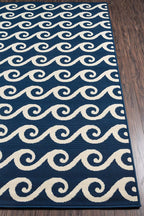 Sea Serenity Navy Indoor/Outdoor Rug - 2 x 4