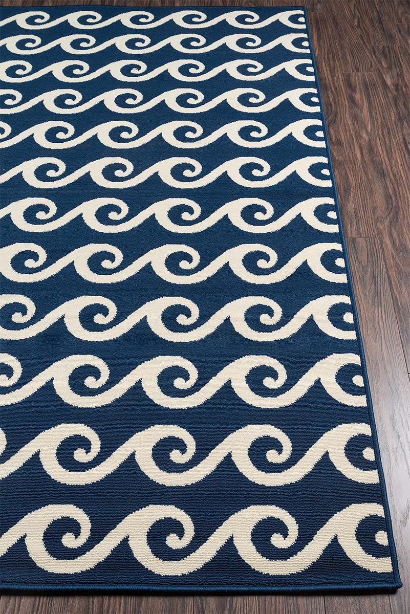 Sea Serenity Navy Indoor/Outdoor Rug - 7 x 10