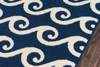 Sea Serenity Navy Indoor/Outdoor Rug - 9 x 13