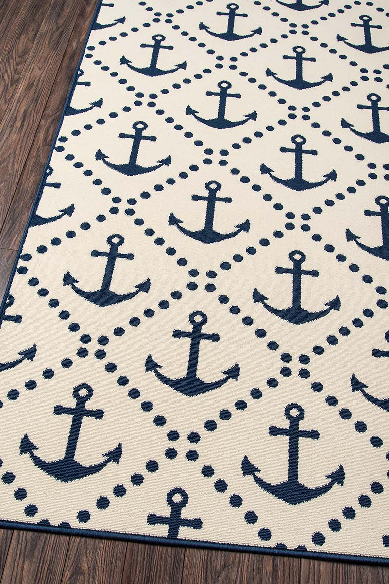 Anchors Away Ivory Indoor/Outdoor Rug - 2 x 4