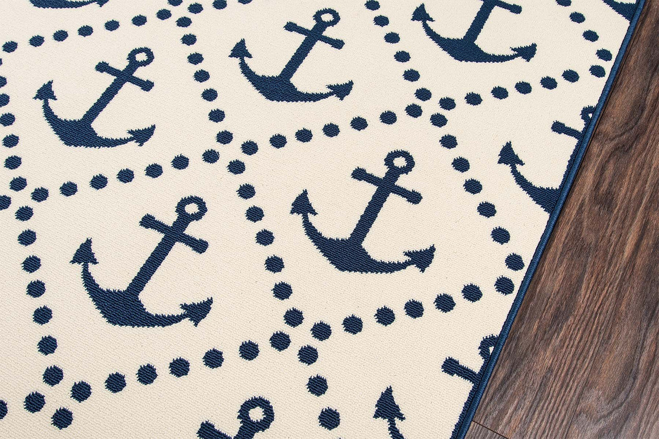 Anchors Away Ivory Indoor/Outdoor Rug - 2 x 4