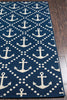 Anchors Away Navy Indoor/Outdoor Rug - 4 x 6