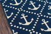 Anchors Away Navy Indoor/Outdoor Rug - 7 x 10