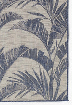 Blue Summer Palm Indoor/Outdoor Rug - 7 x 9