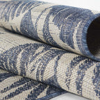 Blue Summer Palm Indoor/Outdoor Rug - 8 x 10