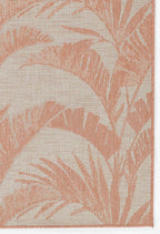 Coral Summer Palm Indoor/Outdoor Rug - 2 x 3