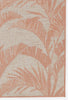 Coral Summer Palm Indoor/Outdoor Rug - 8 x 10