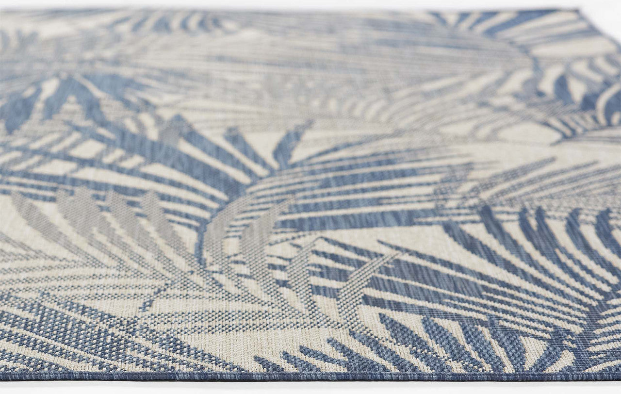 Azure Palm Dreams Indoor/Outdoor Rug - 3 x 8