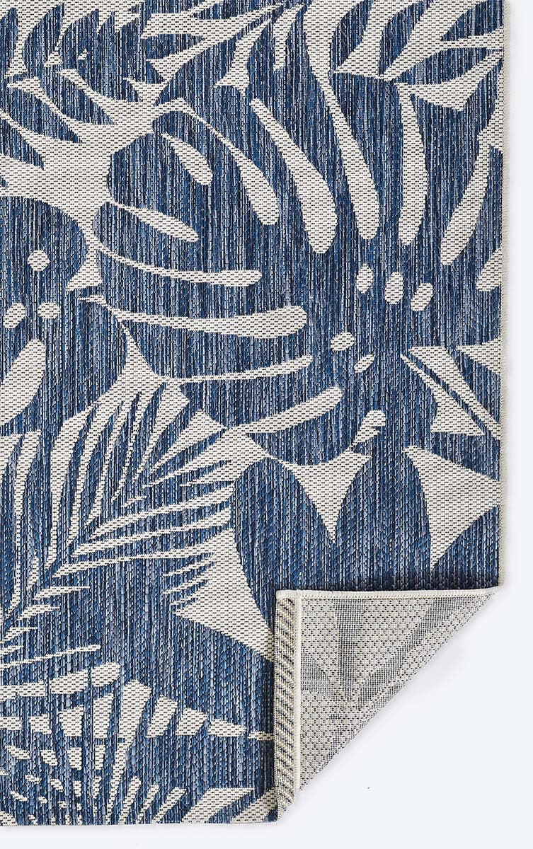 Prince Palm Blue Indoor/Outdoor Rug - 5 x 8