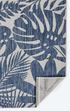 Prince Palm Blue Indoor/Outdoor Rug - 5 x 8