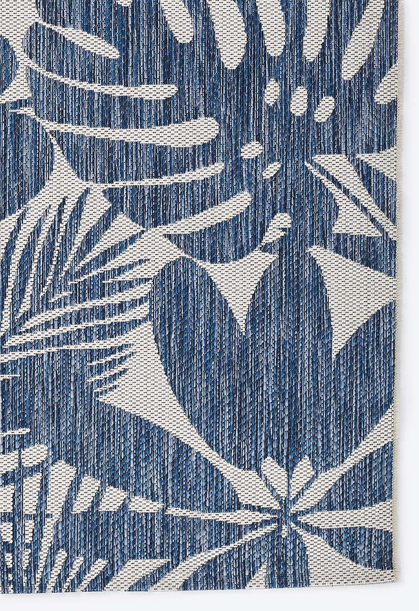 Prince Palm Blue Indoor/Outdoor Rug - 5 x 8