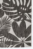 Prince Palm Black Indoor/Outdoor Rug - 2 x 3