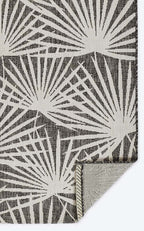 Queen Palm Gray Indoor/Outdoor Rug - 2 x 6