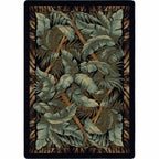 Tropical Bounty Black & Green Rug - 5 x 8