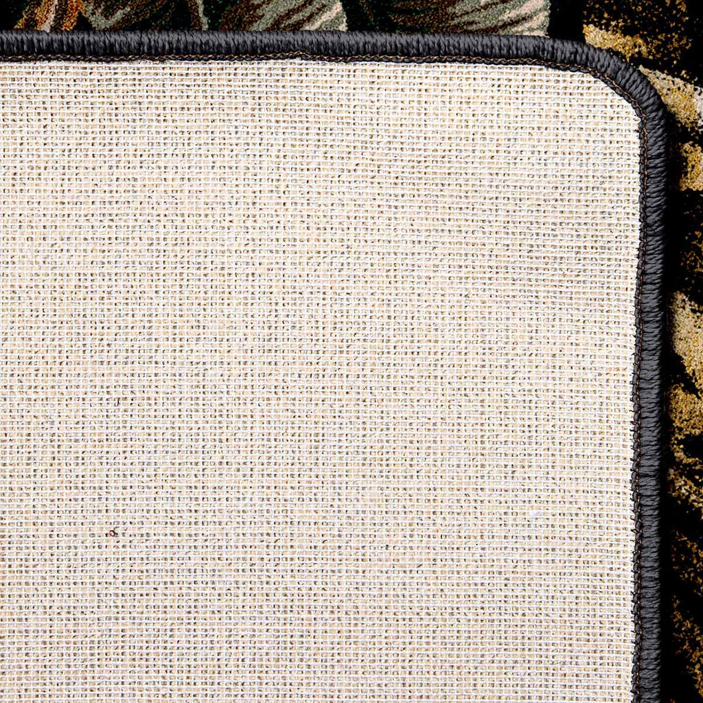 Tropical Bounty Black & Sage Rug - 8 x 11