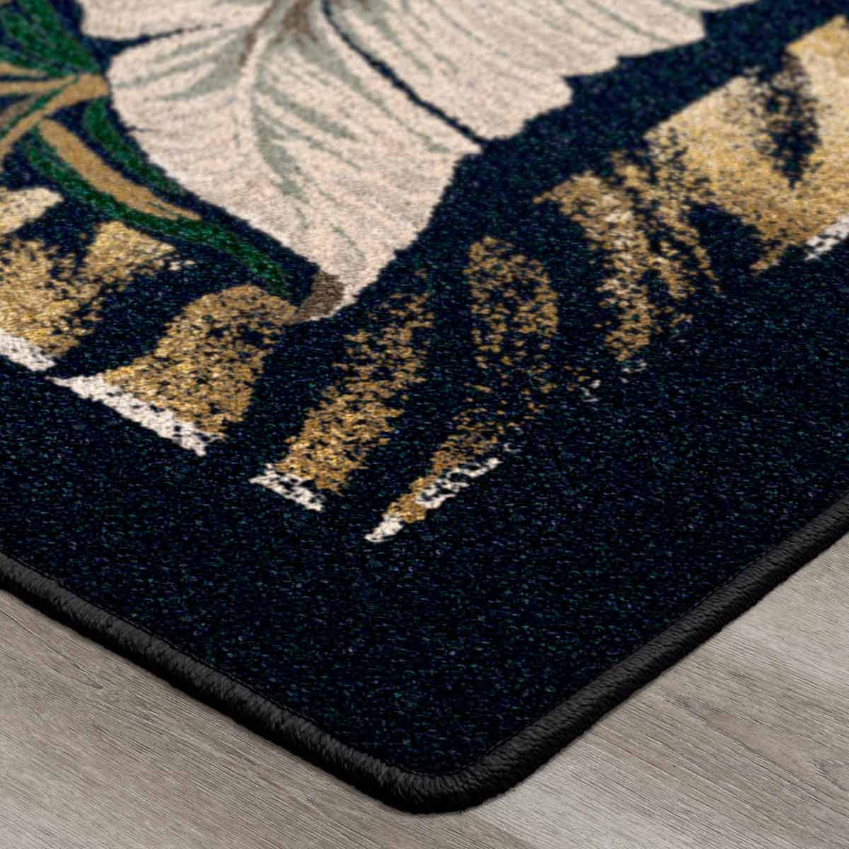 Tropical Bounty Black & Sage Rug - 8 x 11