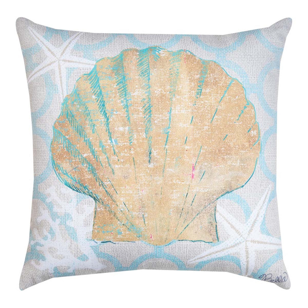 Beach Breeze Scallop Indoor/Outdoor Pillow