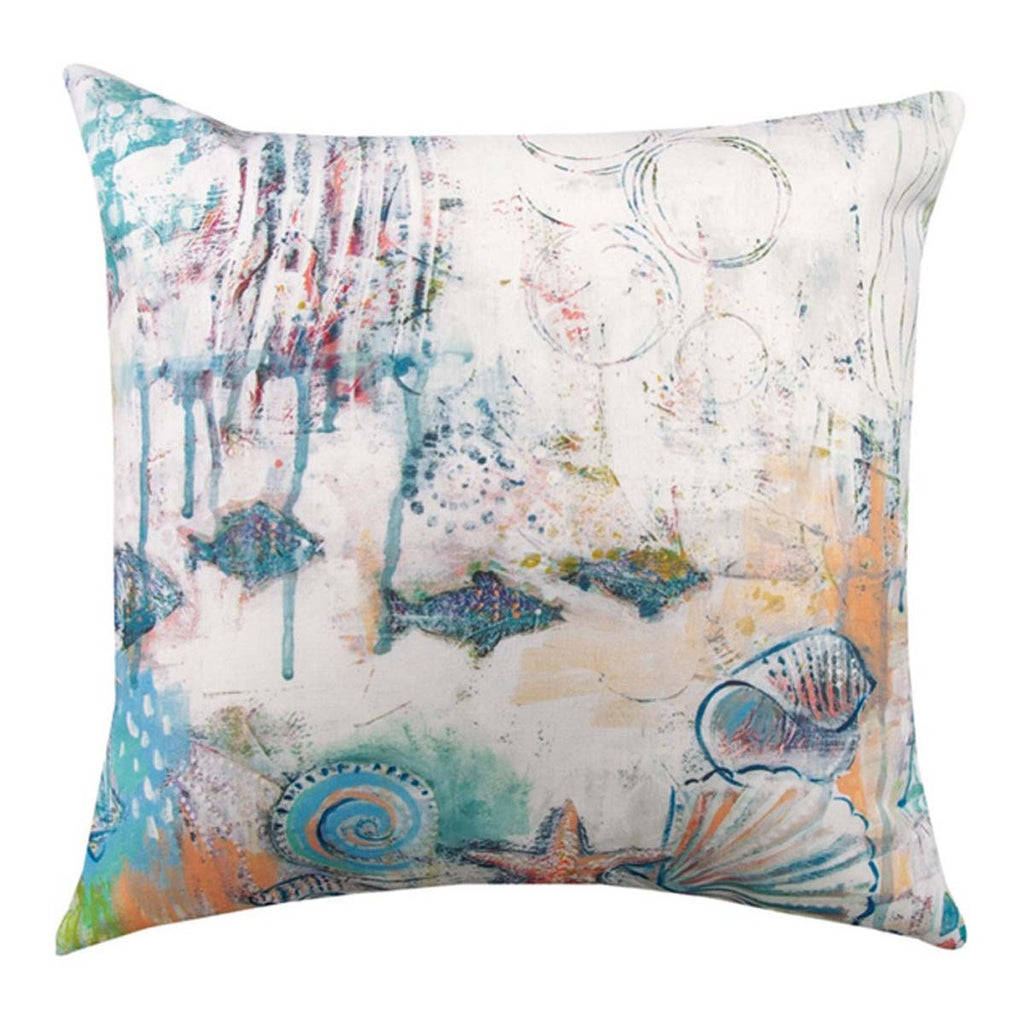 Aquatic Jewels Indoor/Outdoor Pillow - Flamingo