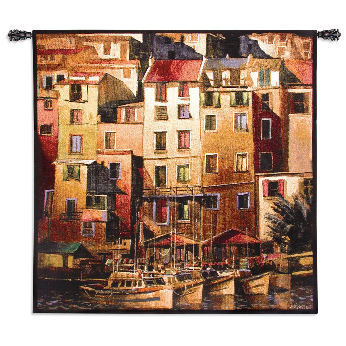 Mediterranean Village Wall Tapestry