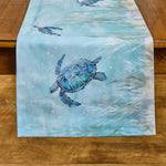 Sea Turtle Escape Table Runner - 54 Inches
