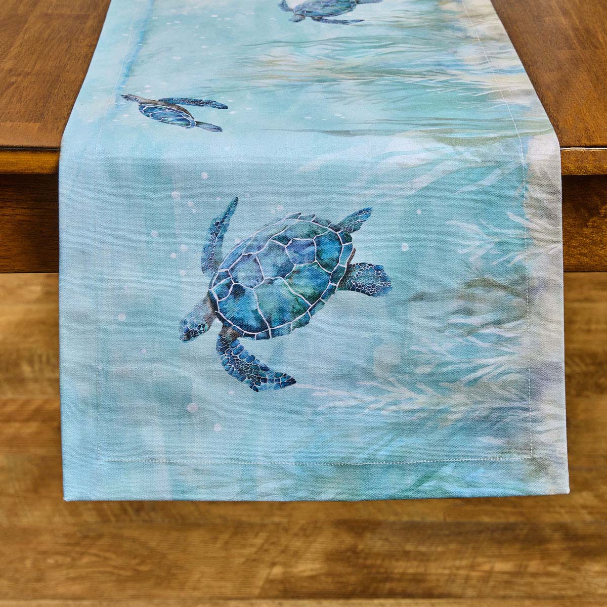 Sea Turtle Escape Table Runner - 54 Inches