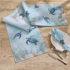 Sea Turtle Escape Table Runner - 72 Inches