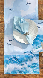 Dancing Dolphins Table Runner - 54 Inch