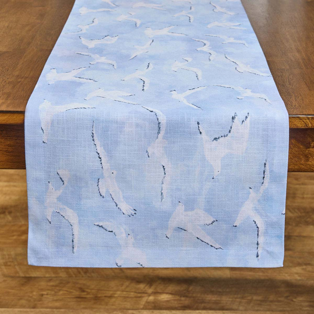 Gliding Seagulls Table Runner - 72 Inch