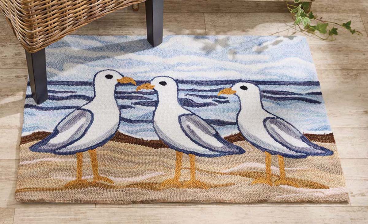 Coastal Watch Hooked Rug